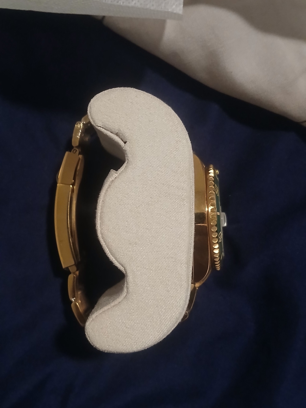 Gold With Green Face Watch with Green Dial Accent